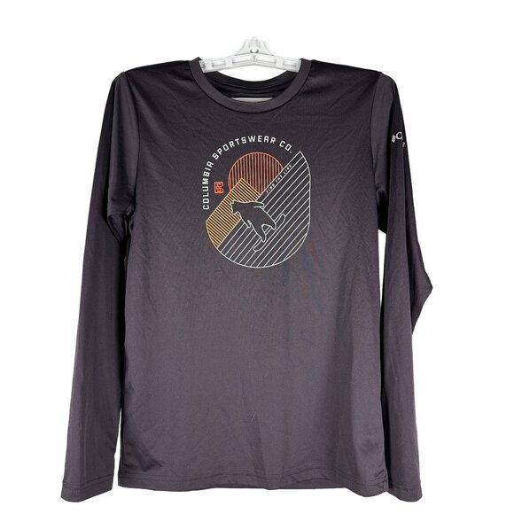 Columbia Sportswear Co. Men's Long Sleeve Graphic T-Shirt L 100% Polyester Black - Picture 1 of 4